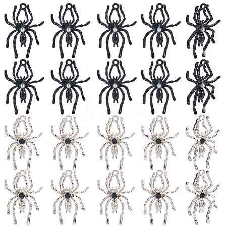 20Pcs 2 Colors Zinc Alloy Pendants with Plastic Beads FIND-SC0012-63-1