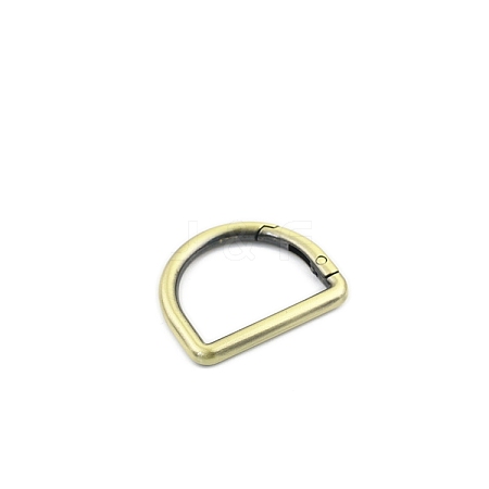 D-shaped Alloy Spring Ring Clasps PW-WG353A0-05-1