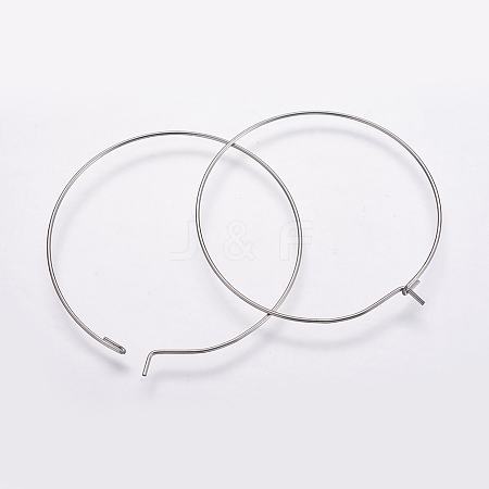 316 Surgical Stainless Steel Hoop Earrings Findings STAS-K146-039-25mm-0.8-1