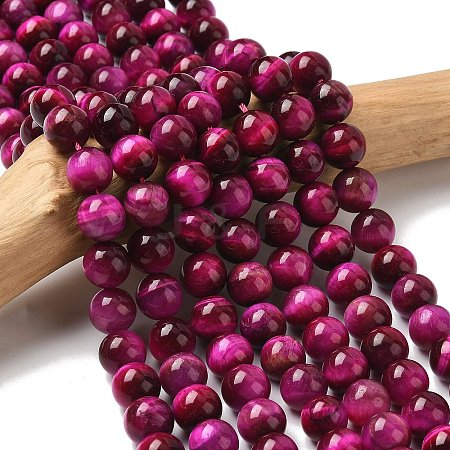 Natural Rose Tiger Eye Beads Strands G-G099-10mm-3-1