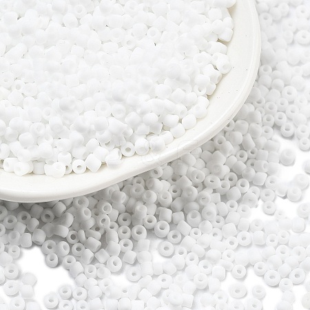Frosted Opaque 12/0 Glass Seed Beads SEED-R029-2mm-A01-1