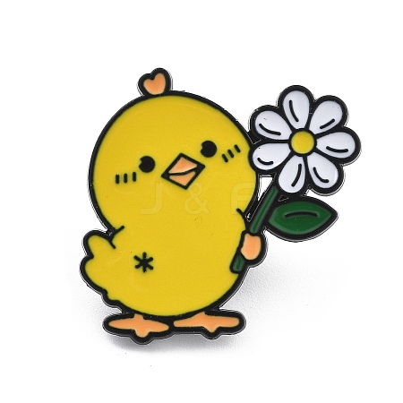 Yellow Chicken Enamel Pins JEWB-R054-01EB-03-1