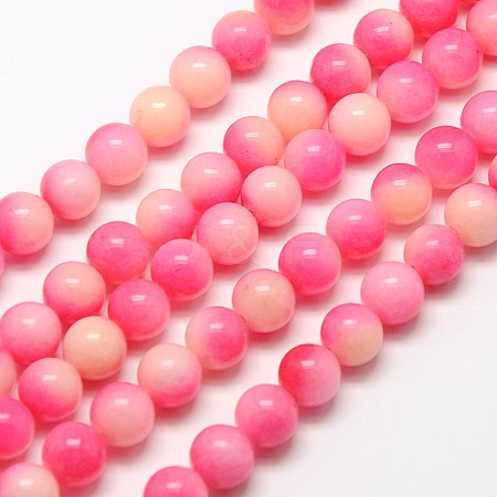 Natural Malaysia Jade Bead Strands G-M100-6mm-06-1