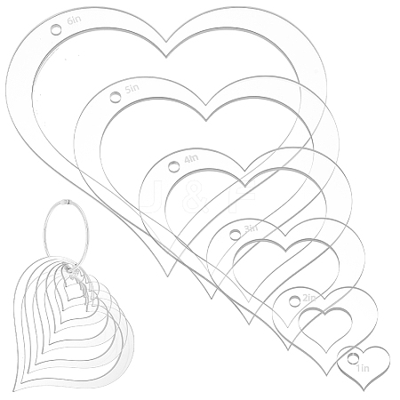 Transparent Acrylic Sewing Template AJEW-NB0007-10C-1