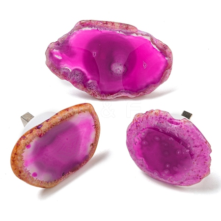 Dyed & Heatsd Natural Agate Slice USB Night Light Decoration G-Q170-10A-1