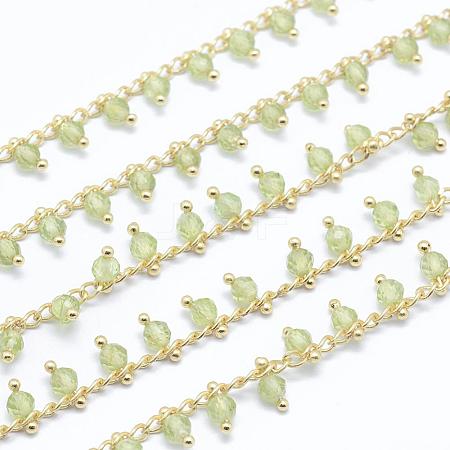 Natural Peridot Handmade Beaded Chains CHC-P003-11L-1