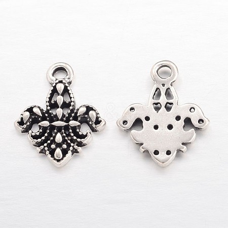 Tibetan Style Alloy Fleur De Lis Pendants EAA367Y-1