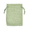 Polyester Imitation Burlap Packing Pouches Drawstring Bags X-ABAG-R005-14x10-02-3