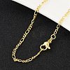Brass Figaro Chains Necklace for Women X-NJEW-P265-28G-1