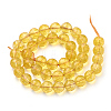 Natural Citrine Beads Strands G-T064-20-8mm-2