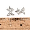 Initial Letter Brass Micro Pave Cubic Zirconia Pendants ZIRC-F008-X-3