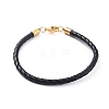 Braided Leather Bracelets Making BJEW-JB04814-02-1