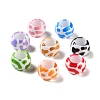 Printed Opaque Acrylic Beads AC-CBAA26B-12-1