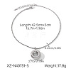 304 Stainless Steel Ring Pendant Necklaces WGB85DE-02-1