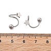 304 Stainless Steel Spiral Cartilage Earrings AJEW-A062-04P-02-4