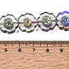 Electroplated Transparent Glass Beads Strands GL-CBA98F0-05B-4