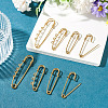 6 Styles 304 Stainless Steel Safety Pins Brooch Findings STAS-TA0006-12G-5