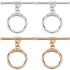 10Pcs 2 Colors Brass Toggle Clasps KK-BBC0021-22B-7