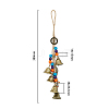 Boho Wind Chimes Hanging Ornaments with Wood Beads AJEW-WH0258-679-2
