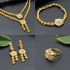 Alloy Micro Pave Clear Cubic Zirconia Jewelry Sets WG5582A-01-4