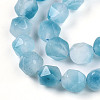 Dyed Natural White Jade Beads Strands G-T139-8mm-45X-4