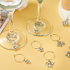 48Pcs 24 Style 12 Constellations Alloy Wine Glass Charms with Rhinestone AJEW-TAC00002-9