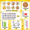 DIY Bees Theme Diamond Painting Acrylic Cup Mat Kits DIY-TAC0012-72-4