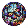 Stained Acrylic Window Planel with Chain STGL-PW0001-04B-1