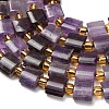 Natural Banded Amethyst Beads Strands G-F833-Q01-01-4