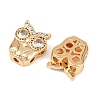 Brass Micro Pave Cubic Zirconia Beads KK-F906-16G-2