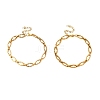 2Pcs 2 Styles 304 Stainless Steel Hollow Cross-Linked Chain Bracelets for Couple BJEW-JB12295-2