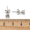 316 Surgical Stainless Steel Stud Earring Findings STAS-Z118-03P-04-3