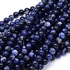 Round Natural Sodalite Beads Strands LS-G-F222-39-6mm-1