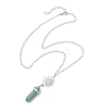 Natural Green Aventurine Pendant Necklaces NJEW-JN04694-03-1