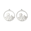 Non-Tarnish 304 Stainless Steel Pendants STAS-L268-010P-2