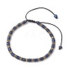 Natural Lapis Lazuli & Synthetic Hematite Disc Bead Braided Bead Bracelets for Women Men BJEW-JB13330-2