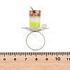 Afternoon Tea Resin & Plastic Adjustable Finger Rings for Women RJEW-K317-01H-3