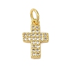 Rack Plating Brass Micro Pave Cubic Zirconia Charms KK-P279-10G-1