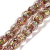 Handmade Dichroic Foil Glass Beads Strands DICH-U001-02F-1