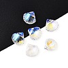 Transparent Electroplate Glass Charms EGLA-N005-10-1