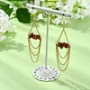 Natural Gemstone Dangle Earrings EJEW-JE07287-7