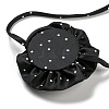 Polka Dot Pattern Fabric Rose Tie Choker Necklaces for Women LS-NJEW-Z022-01D-3
