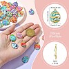 40Pcs 20 Styles Printed Alloy Pendants FIND-CJ0011-18-2