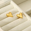 Fashion Heart Stainless Steel Stud Earrings HX1056-4