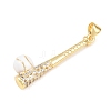 Brass Micro Pave Cubic Zirconia with Enamel Pendants KK-Z145-04G-2