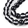 Baking Paint Transparent Glass Beads Strands DGLA-N011-8mm-10-3