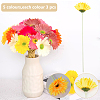 WADORN 15Pcs 5 Colors Cloth & Flocking Artificial Chrysanthemum Flower FIND-WR0001-79-5