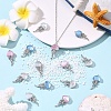 20Pcs 4 Colors Alloy Resin Pendants RESI-YW0005-73-4