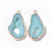 Druzy Resin Pendants X-RESI-S383-015B-2