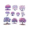 10Pcs 10 Styles Flower Tree Waterproof PET Stickers DIY-G121-03C-2